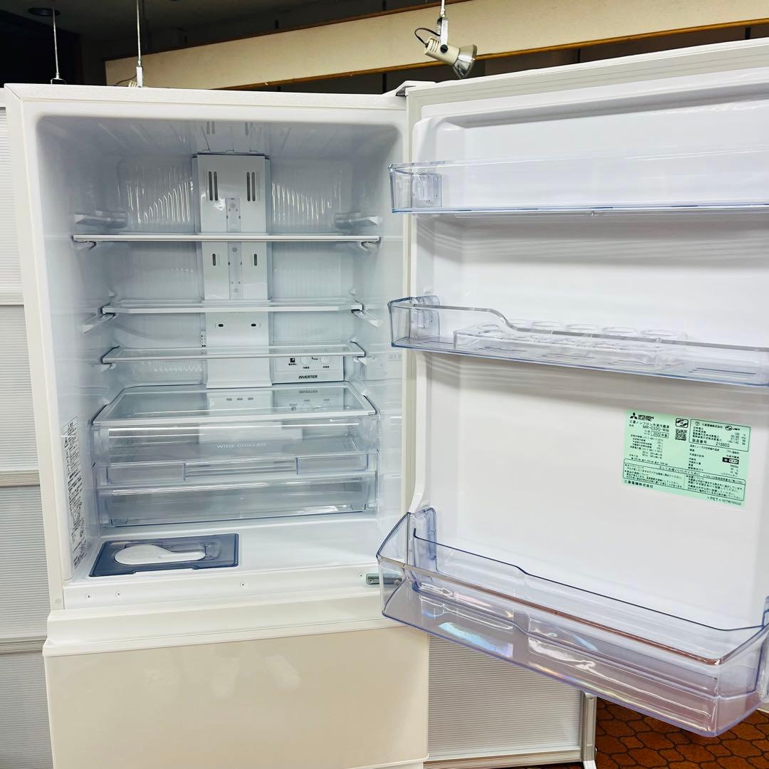 三菱　冷蔵庫　2022年製　右開き　自動製氷　3ドア　家庭向け
