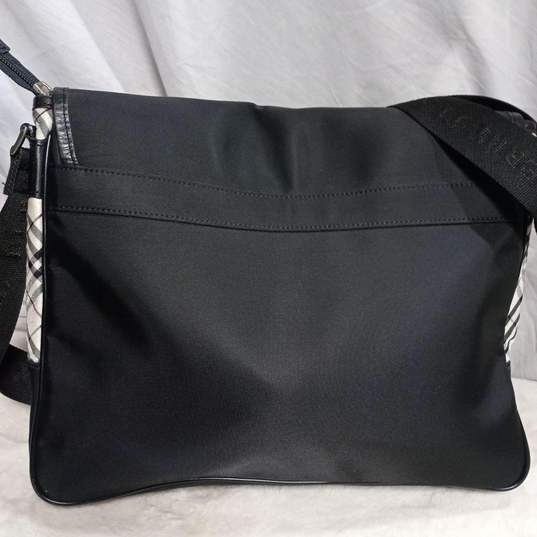 バーバリーブラックレーベル メッセンジャーバッグ ノバチェック 刻印 斜め掛け