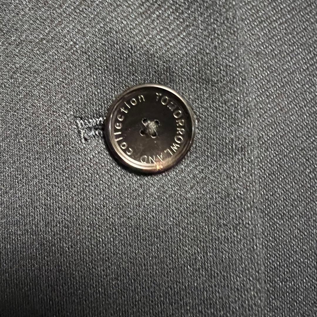 (極美品)トゥモローランドコレクション　ノーカラーパンツスーツセットアップ　紺