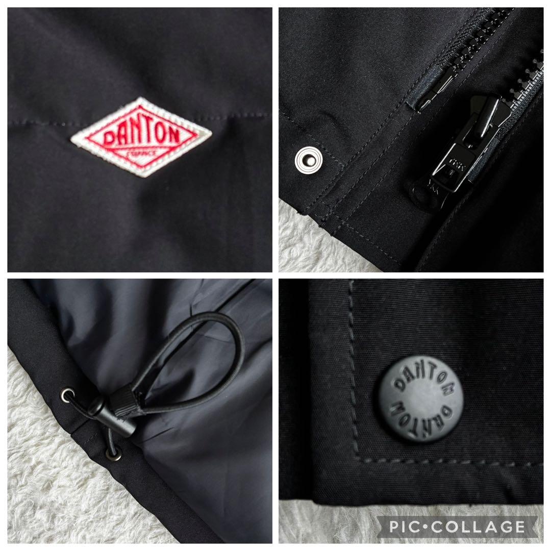 美品 ダントン Bshop ダウンジャケット 黒 ファーフード付き レディース