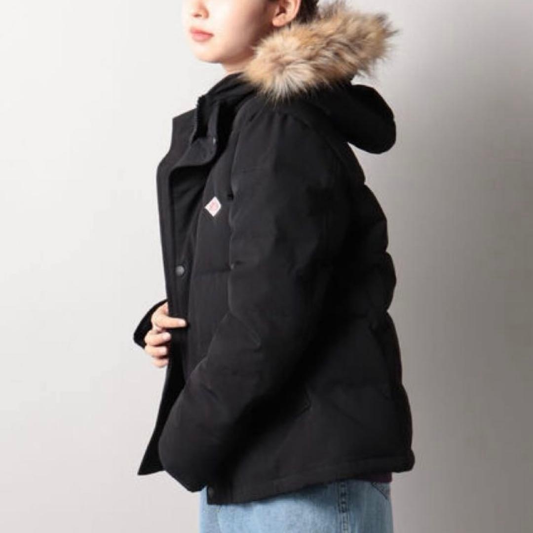 美品 ダントン Bshop ダウンジャケット 黒 ファーフード付き レディース