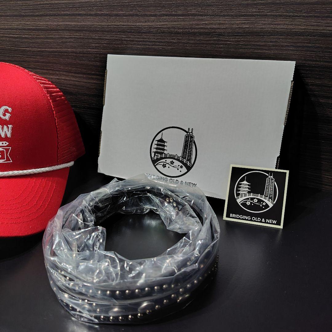 アイ黒■本革レザーフルスタッズナローベルト☆アメカジ古着ヴィンテージhtc