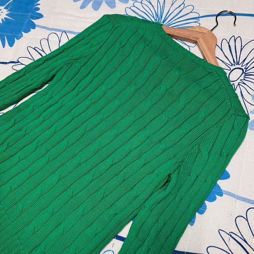 【希少】近年モデル　ラルフローレン　ケーブル　ニット　ピマコットン　セーター