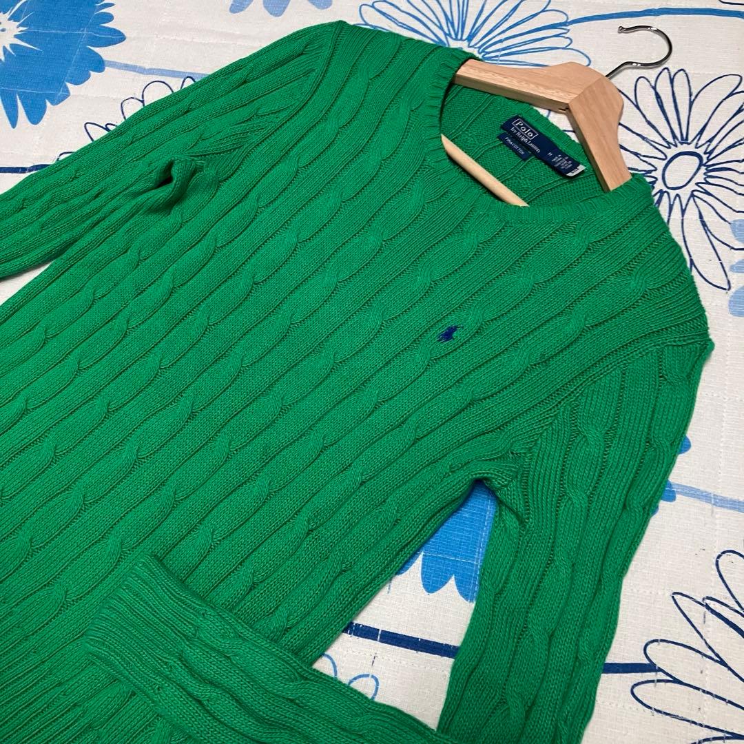 【希少】近年モデル　ラルフローレン　ケーブル　ニット　ピマコットン　セーター