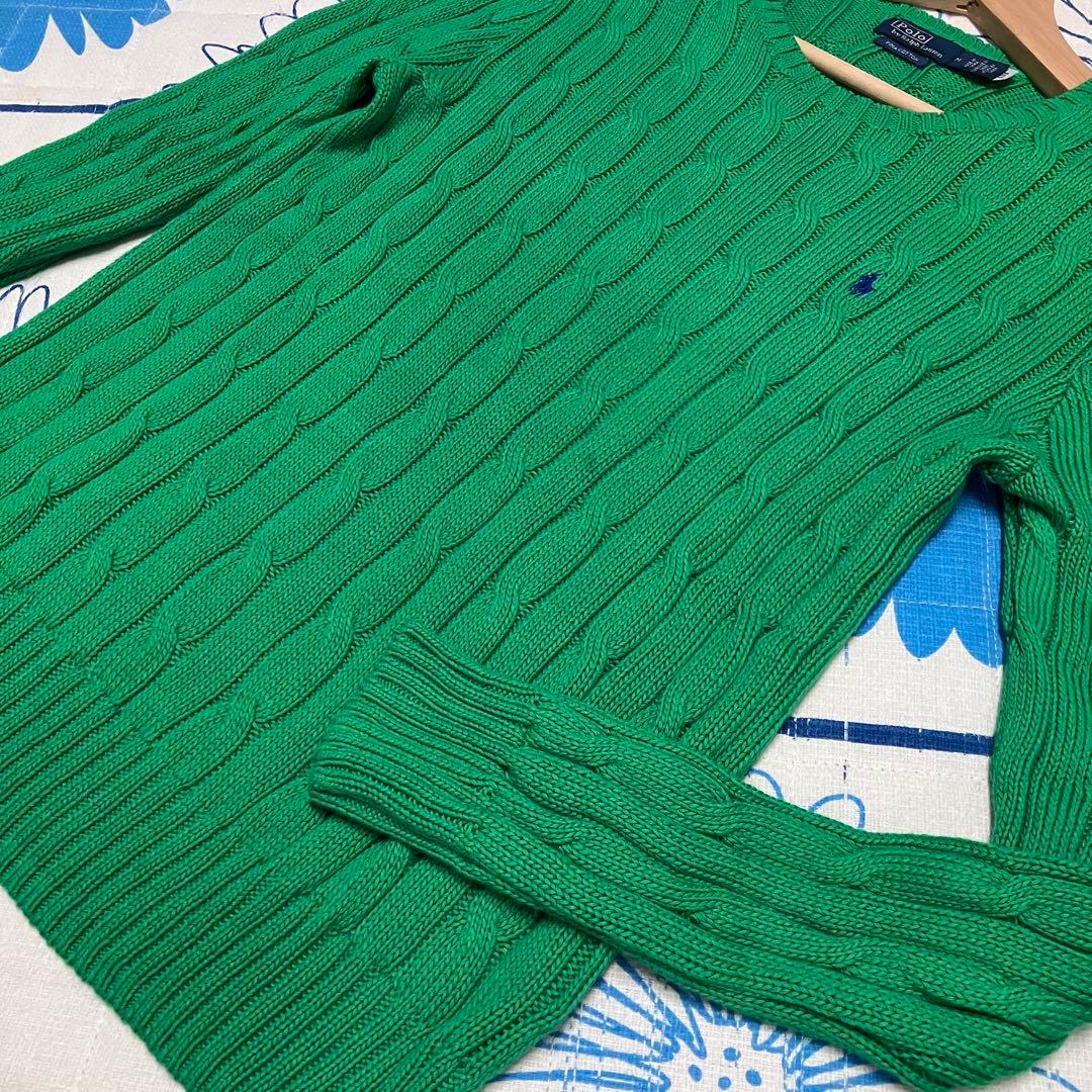 【希少】近年モデル　ラルフローレン　ケーブル　ニット　ピマコットン　セーター