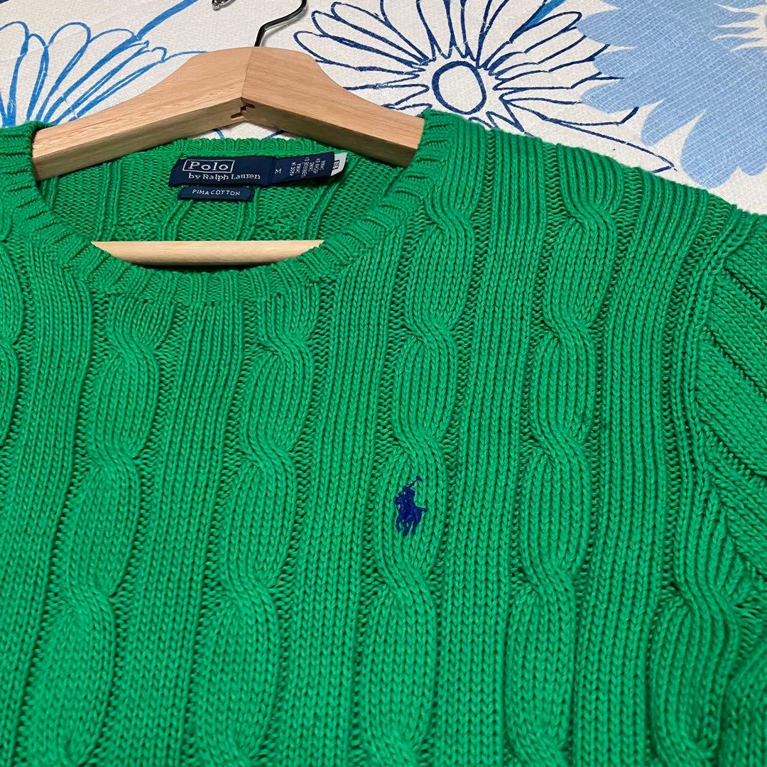 【希少】近年モデル　ラルフローレン　ケーブル　ニット　ピマコットン　セーター