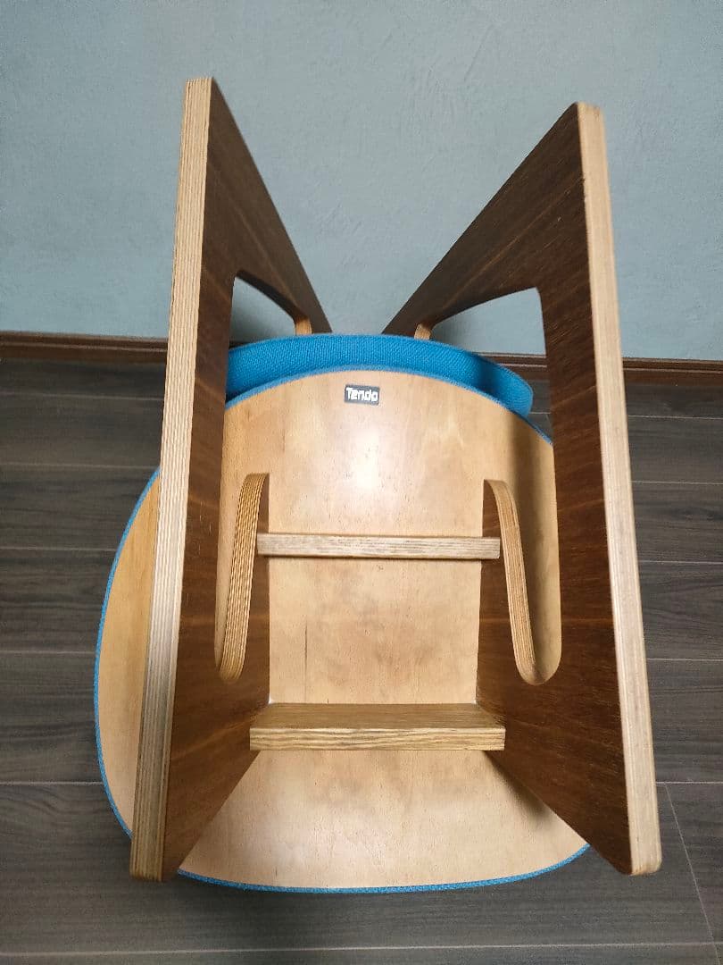 ★値下げ交渉歓迎　天童木工　低座椅子　水色　椅子　チェア　低座イス　Tendo