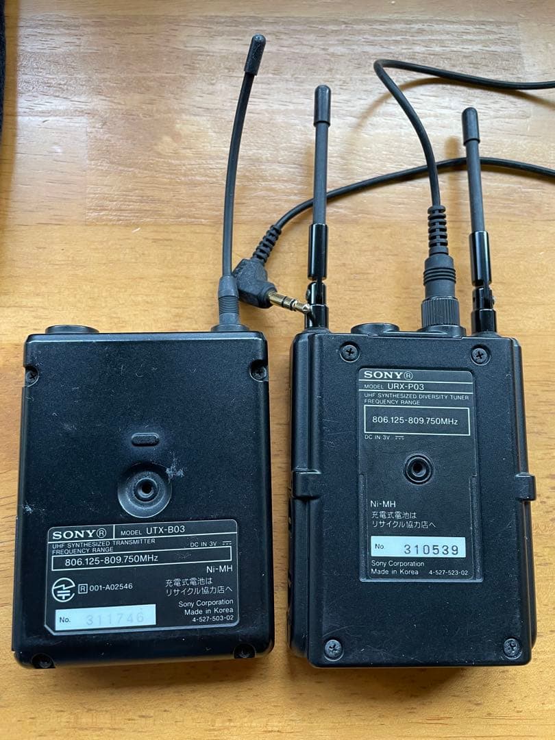 SONY ワイヤレスマイク　URX-P03 UTX-B03