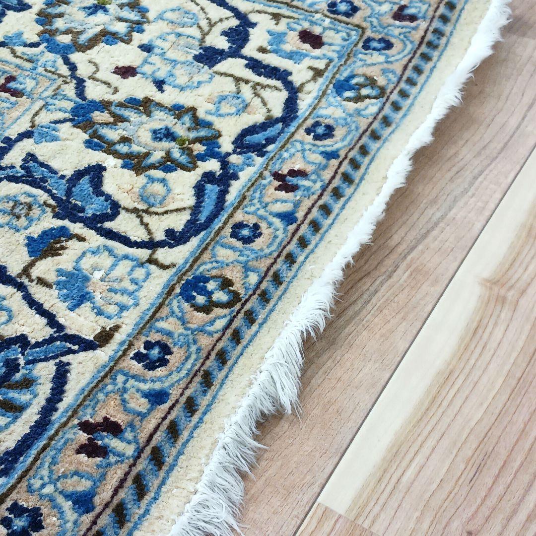 おはなY2602 ペルシャ絨毯 イラン ナイン産 ウール 手織り絨毯 大判