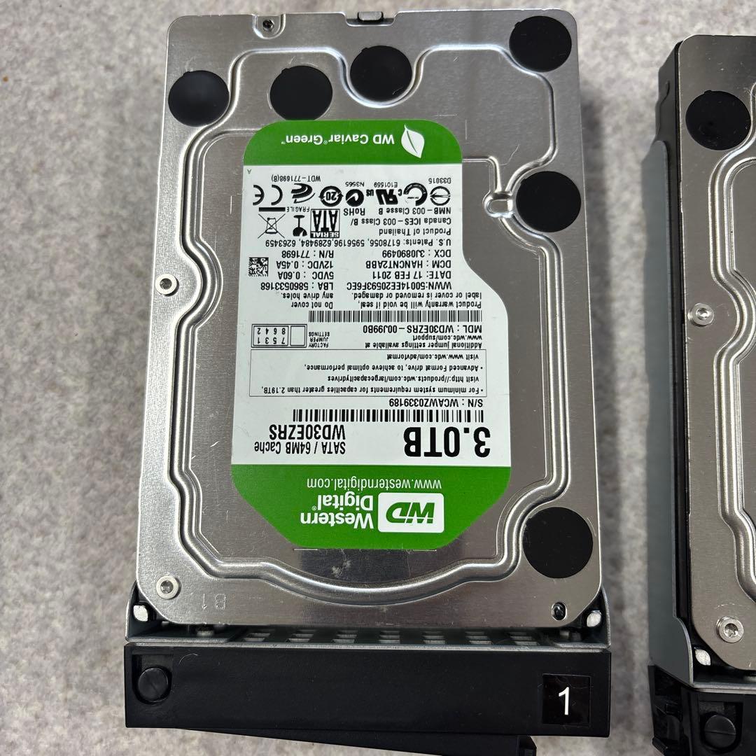 RAID対応 外付けHDDケース 4ベイ WD 3TB×4台 USB接続