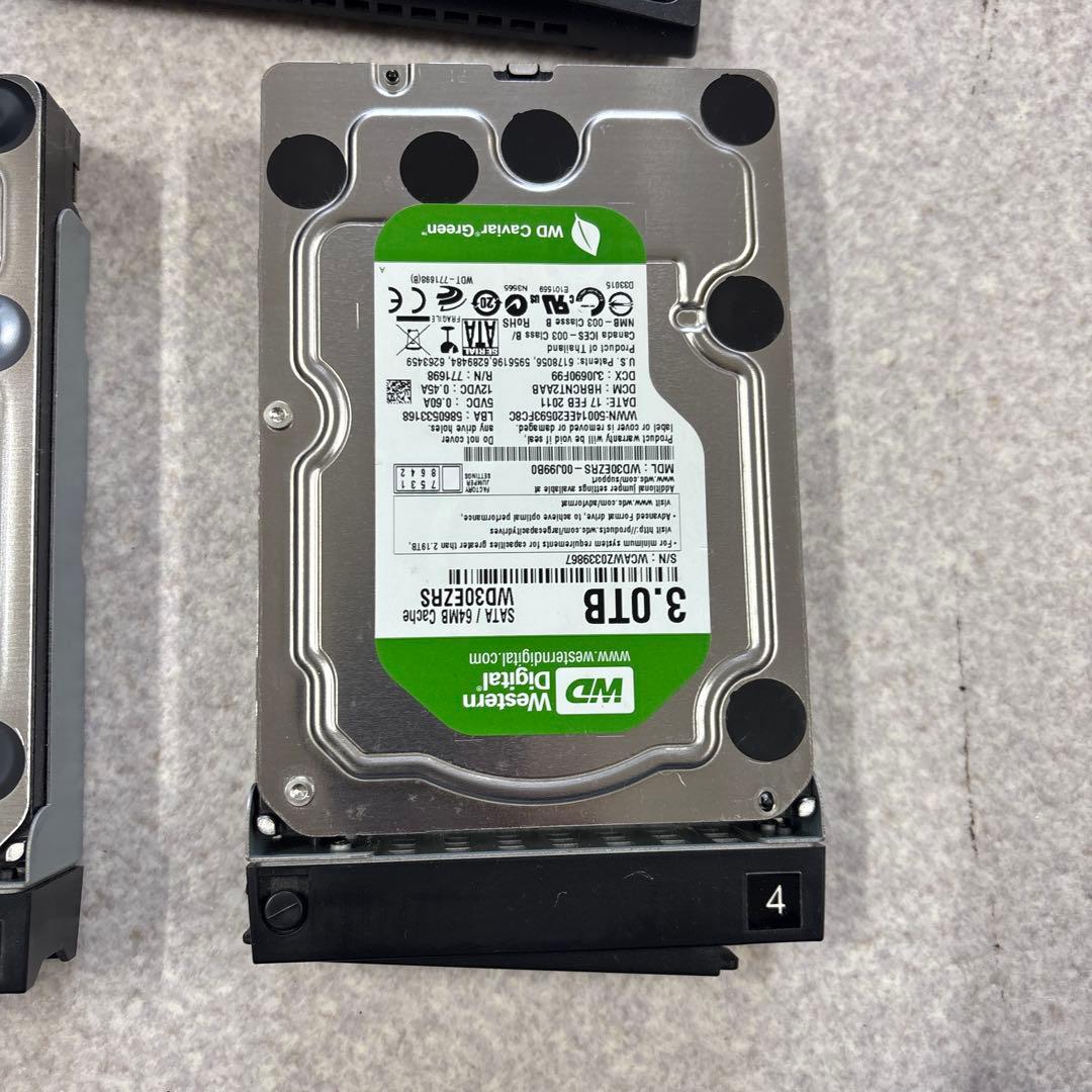 RAID対応 外付けHDDケース 4ベイ WD 3TB×4台 USB接続