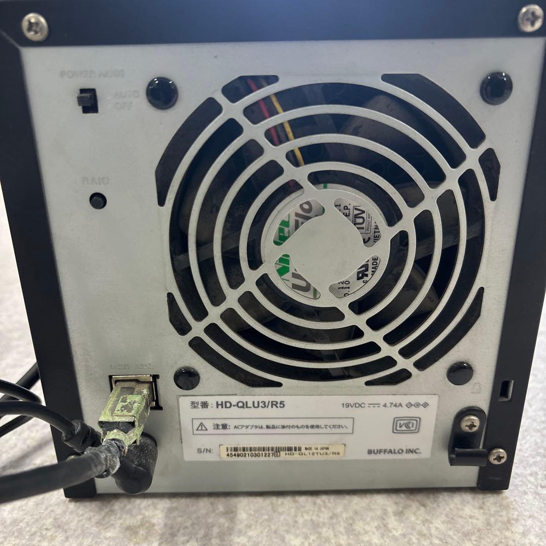 RAID対応 外付けHDDケース 4ベイ WD 3TB×4台 USB接続