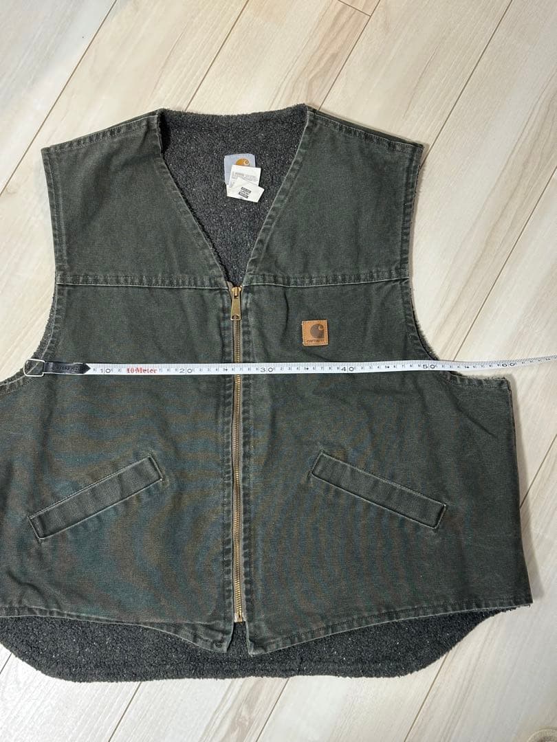 値下がり❗️Carhartt グレー ジップアップ ベスト