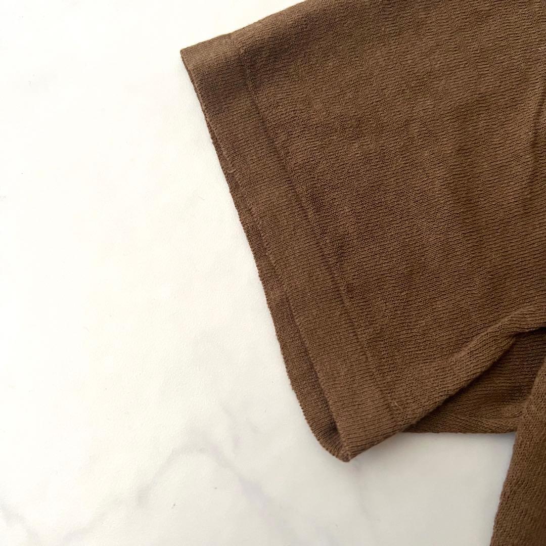 ATON RECYCLED FRESCA ポロ ニット ブラウン 半袖 24年製