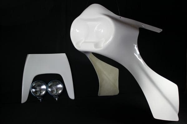 汎用デュアル ロケットカウル フルセット 新品 ライト付き