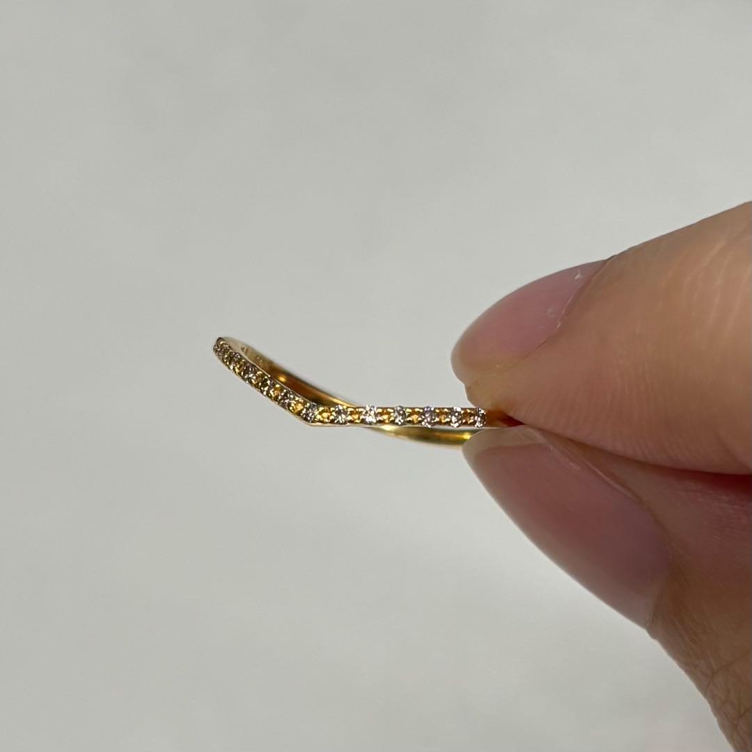 agete アガット　K18 ダイヤモンド リング 7号