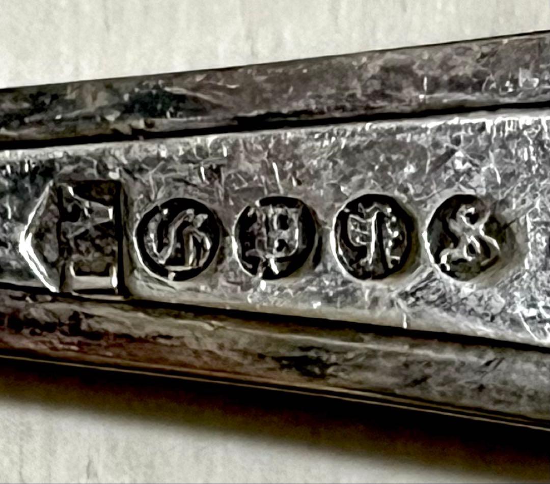 英国銀製品☆カトラリーセット スプーン6本＋サーバースプーン ホールマーク入