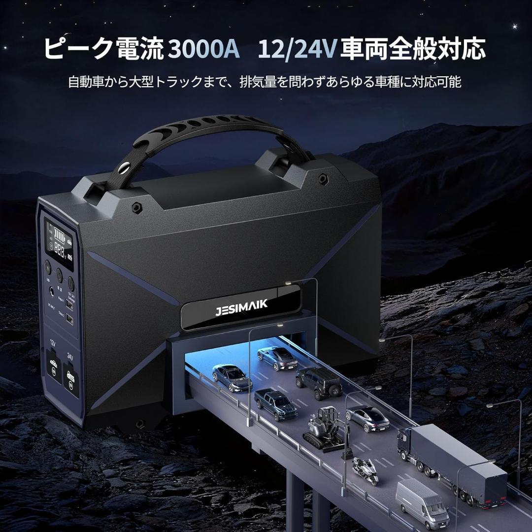 【新品】JESIMAIK ジャンプスターター 12V24V車全般対応 大容量