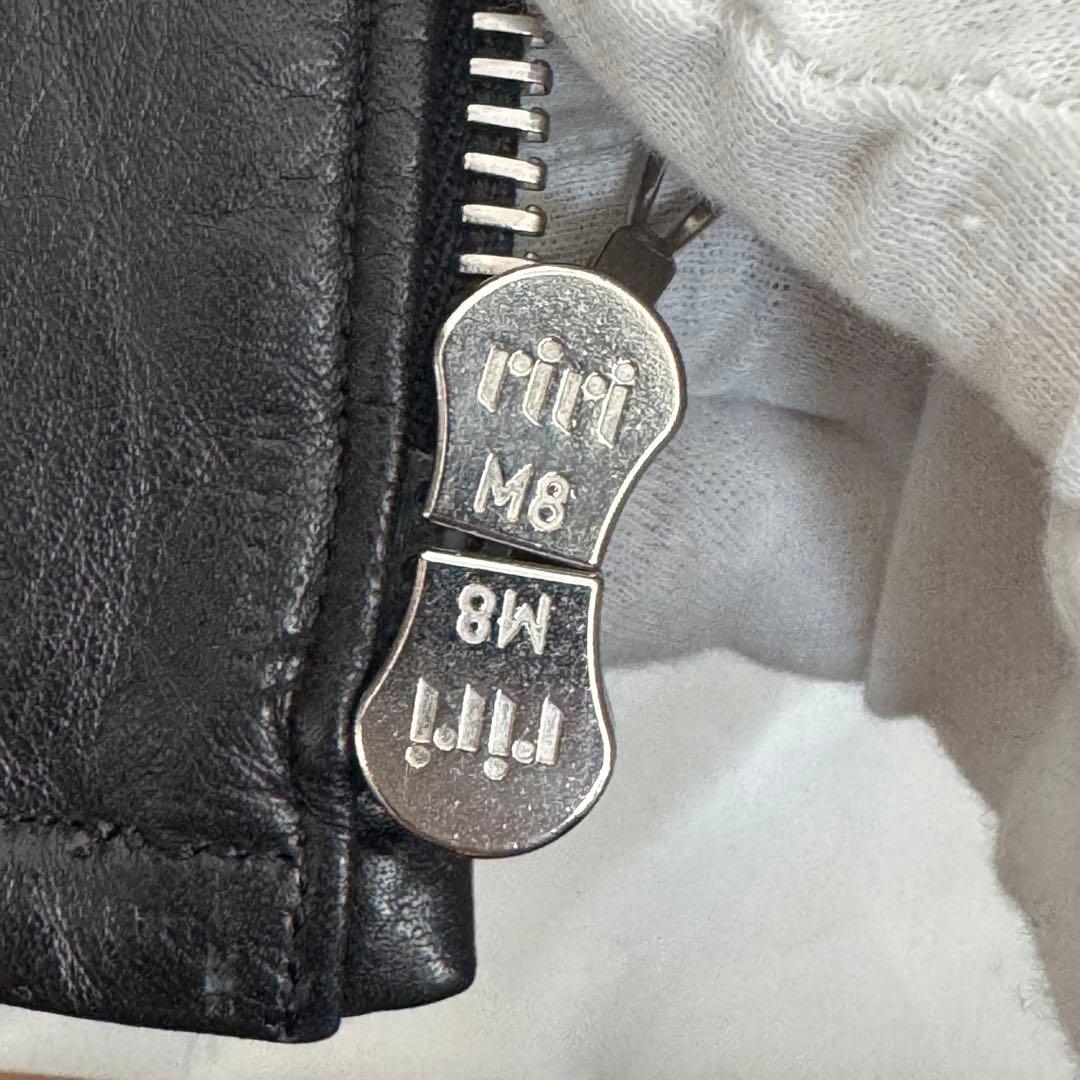 美品/メンテ済 リチウムオム 牛革ライダース 48 タイト riri