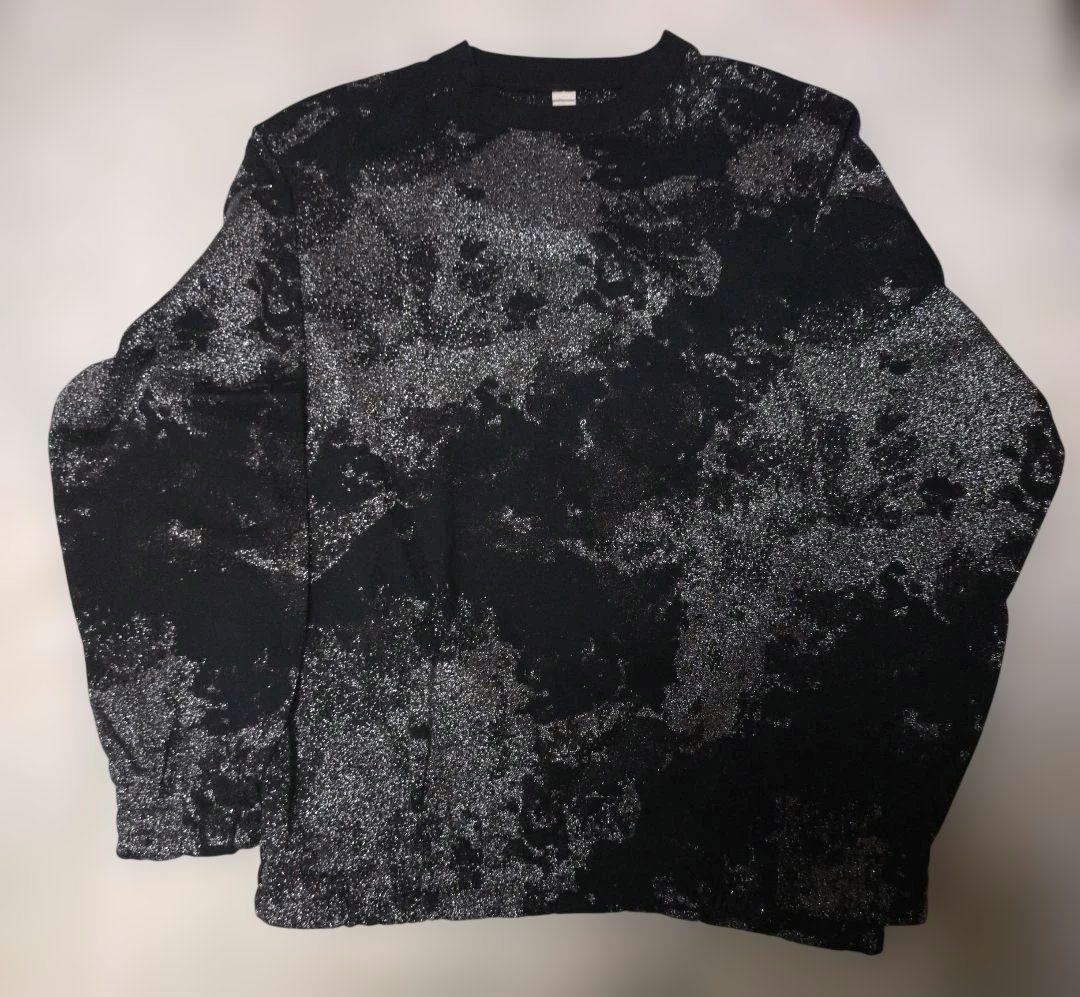 シンヤコヅカ　ラメジャガード　クールネックスウェットシャツ M