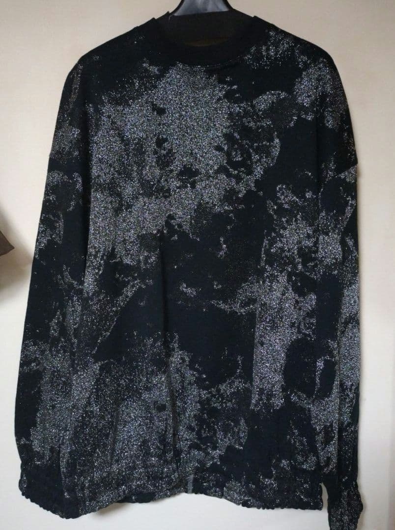 シンヤコヅカ　ラメジャガード　クールネックスウェットシャツ M