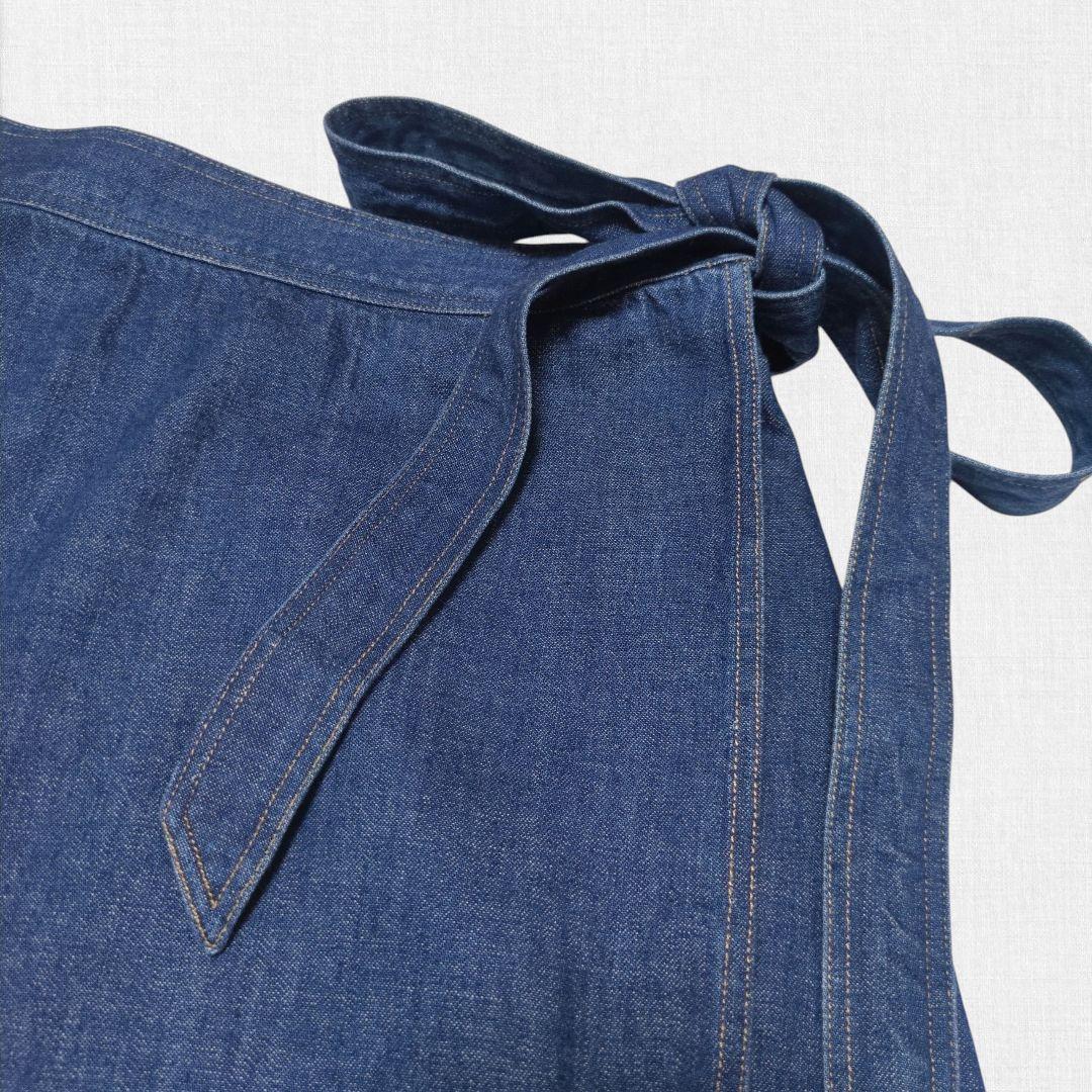 ポロラルフローレン デニム巻きスカート ラップスカート リボン 洗える