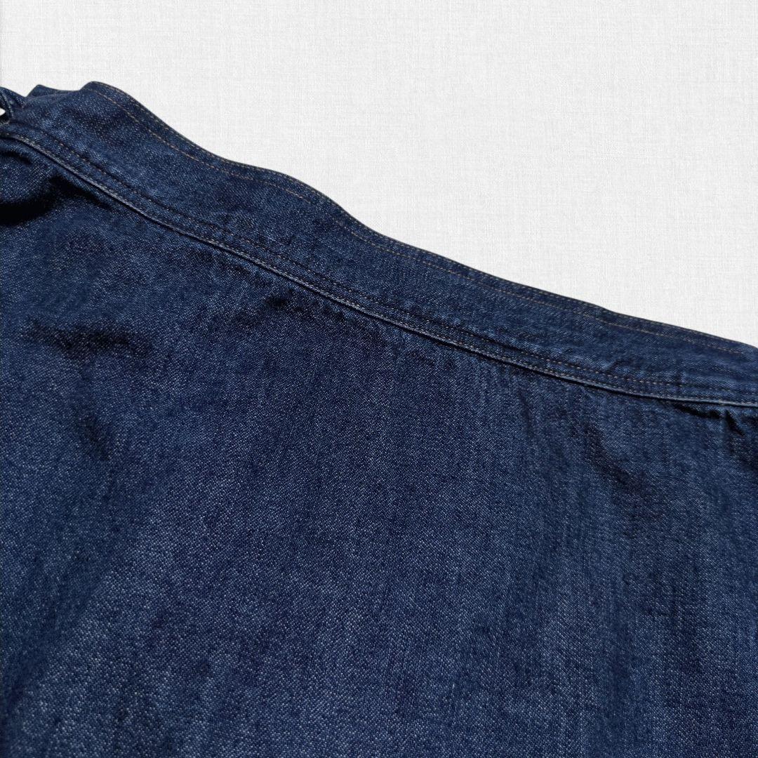 ポロラルフローレン デニム巻きスカート ラップスカート リボン 洗える