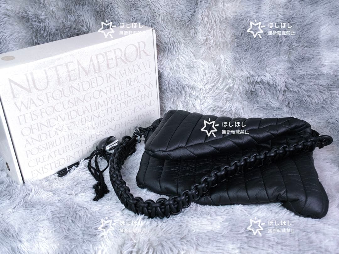 新品 未使用 nutemperor 黒 ショルダーバッグ 箱あり タグ付き