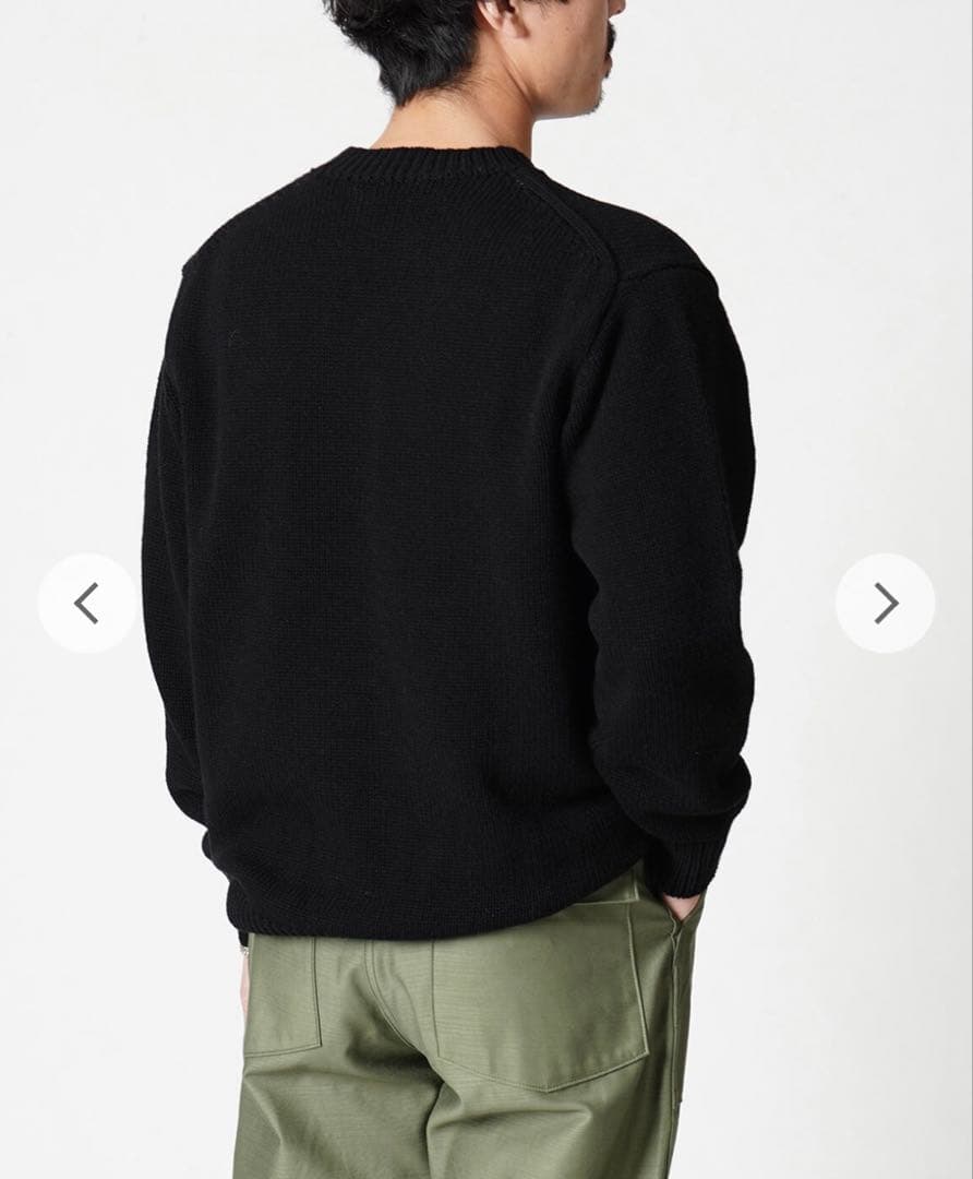 【美品】YONETOMI 24AW ソフトラムウール ニット プルオーバー 黒