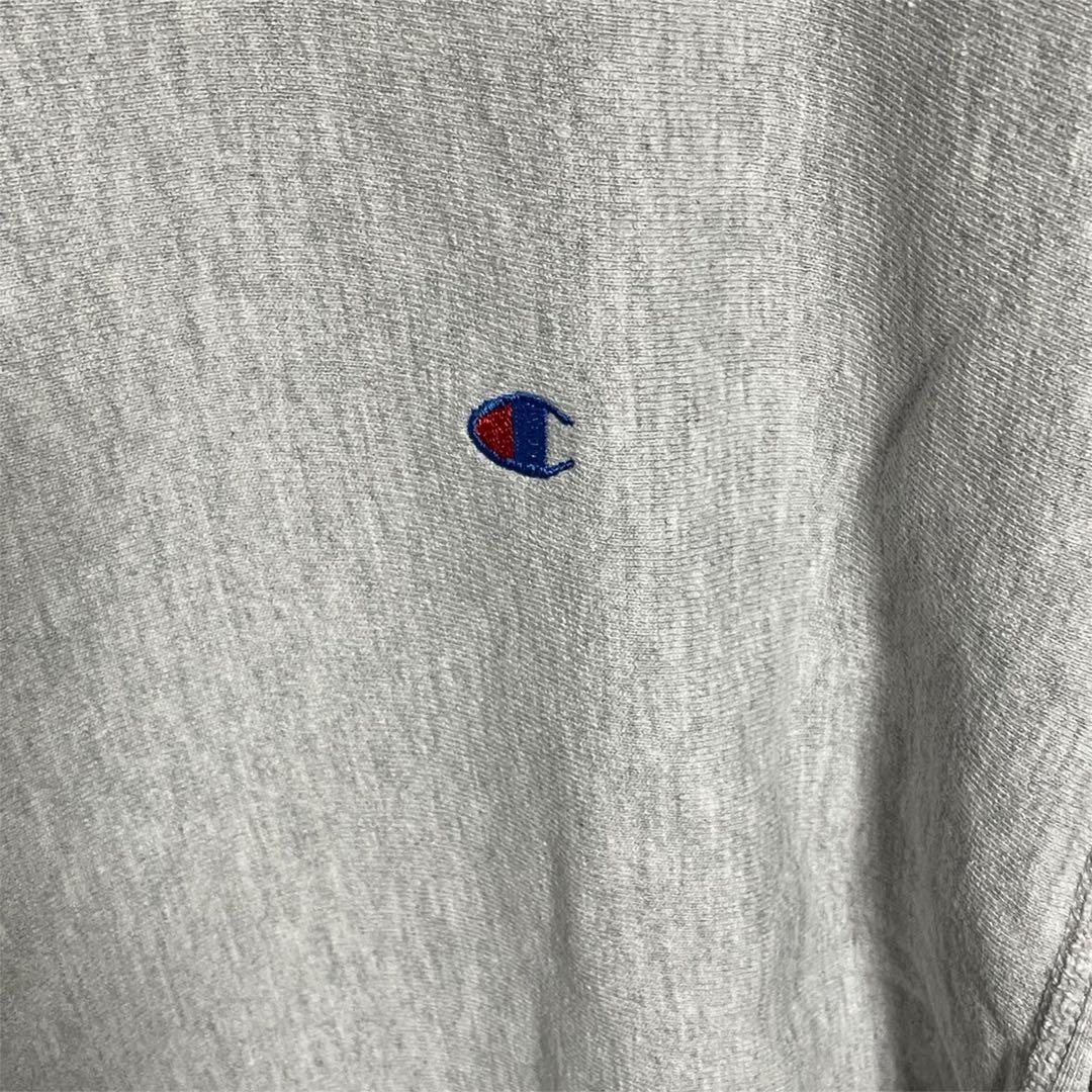 90s USA製 チャンピオン リバースウィーブ 刺繍ロゴ グレー スウェット