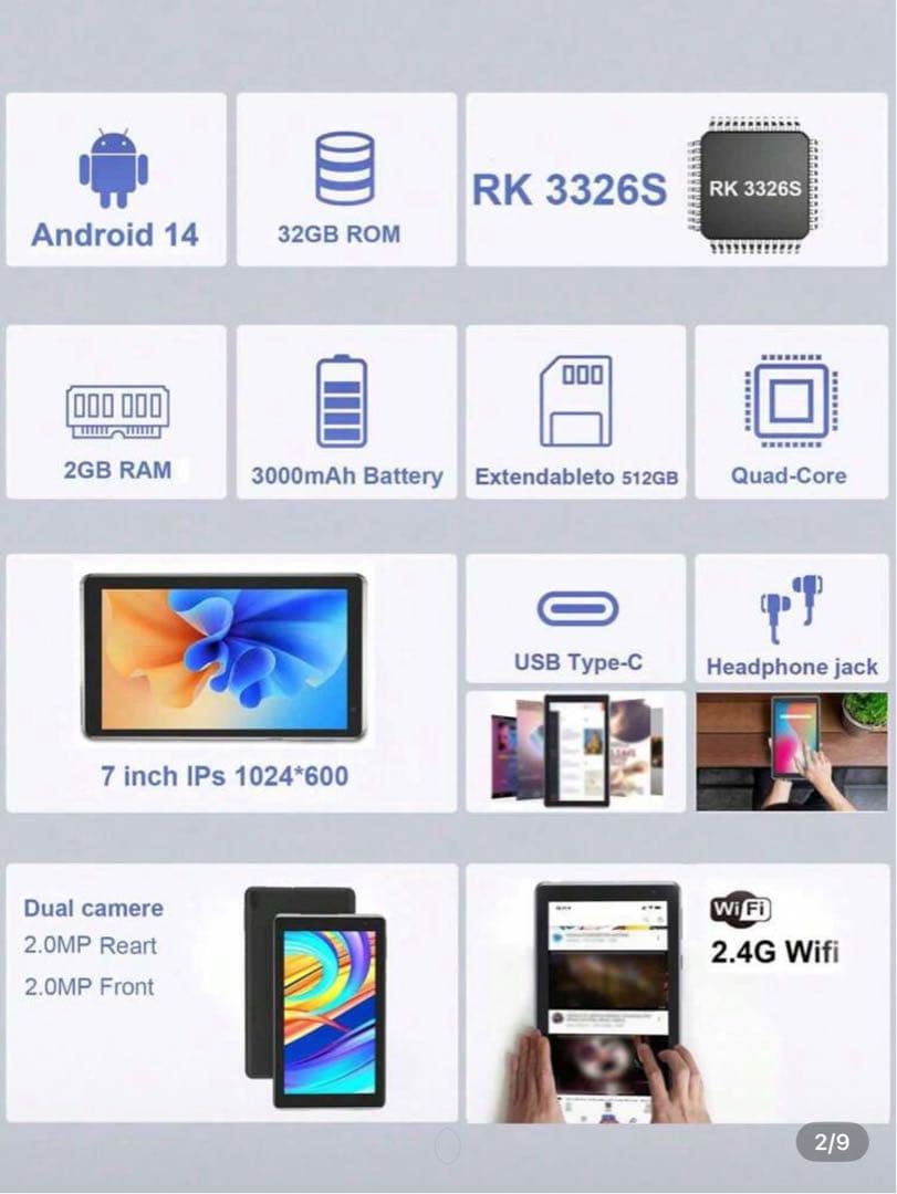 COOPERS Androidタブレット 7インチ