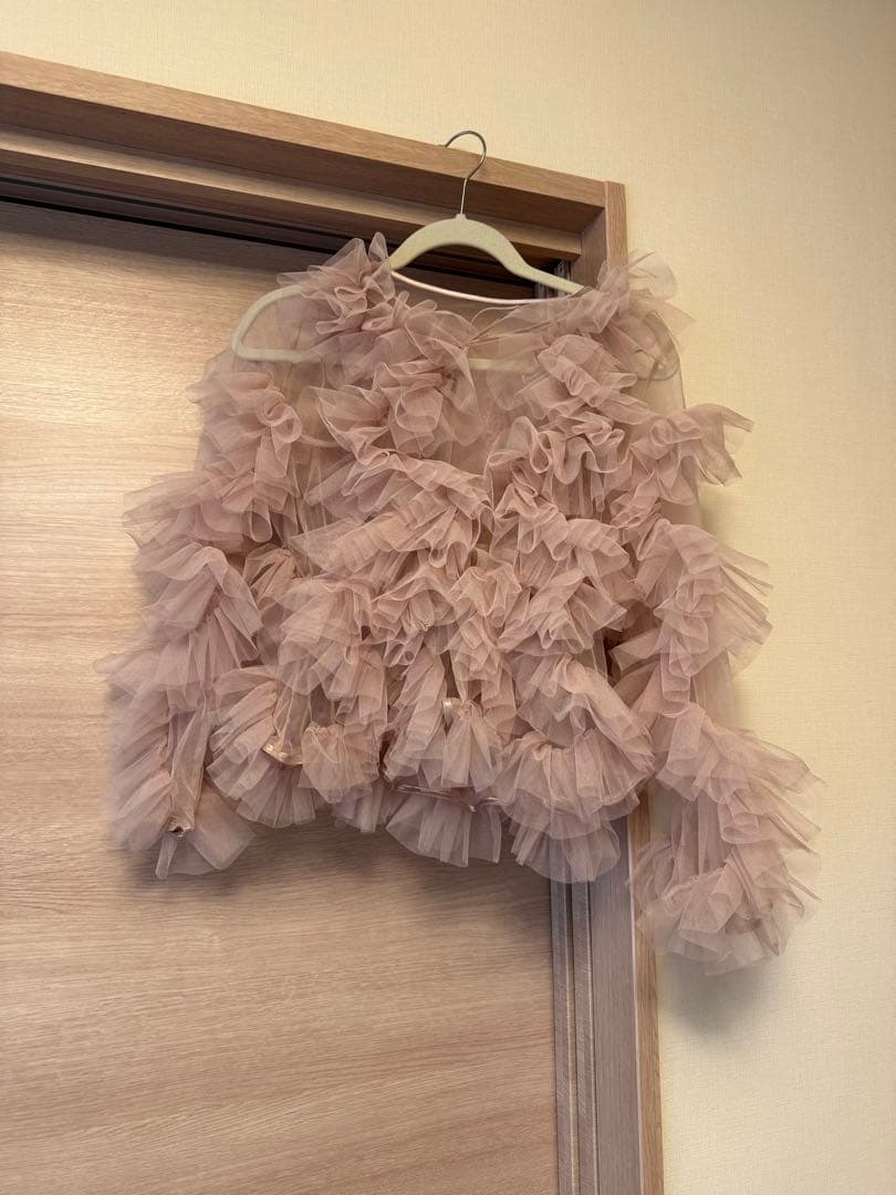 超美品【NOTREemor】tulleveiltopsピンク 【ノートルエモア】