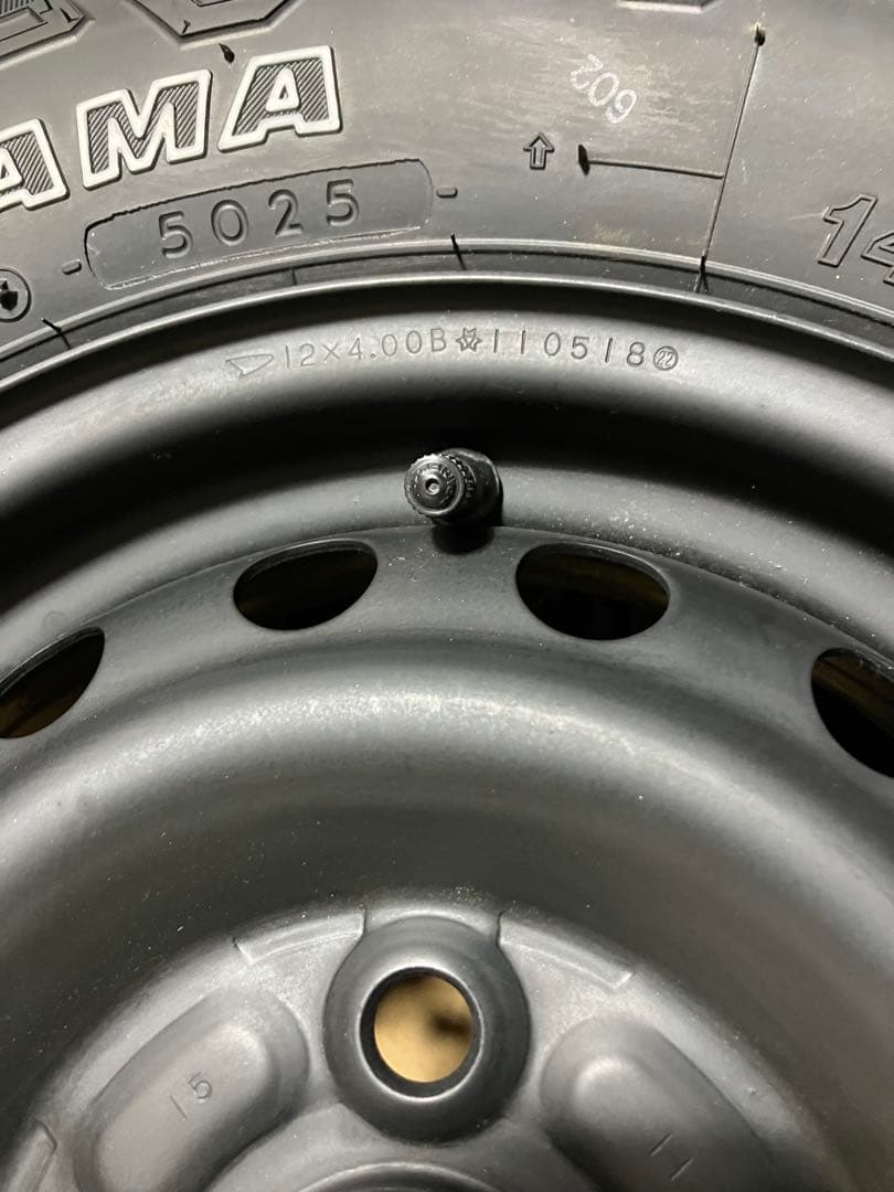専用145/80r12 25年送料込み ホワイトレター ゴツゴツ4本セット