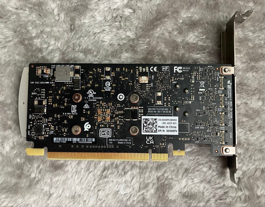 NVIDIA T1000 4GB 正常動作取り外し中古品