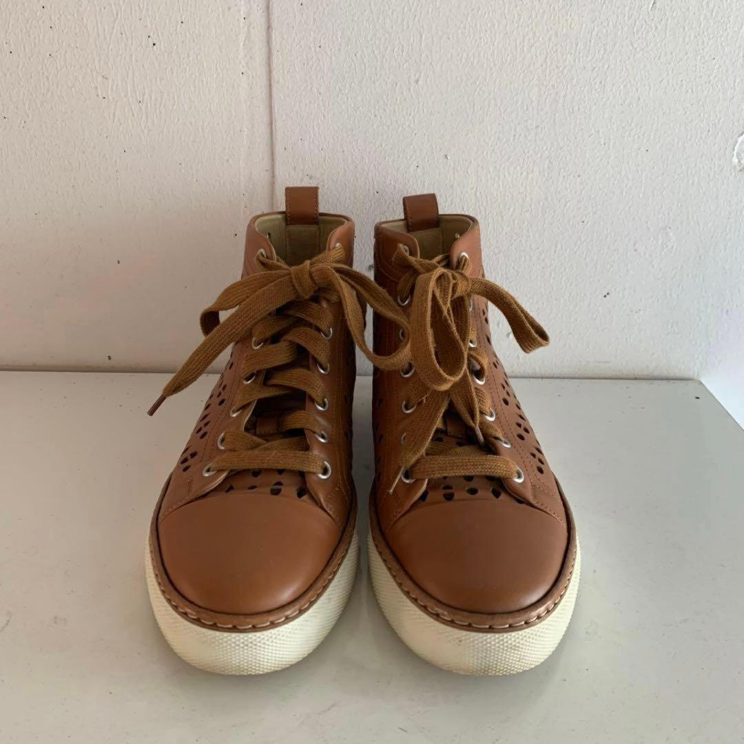 【美品】HERMES スニーカー　革靴　36