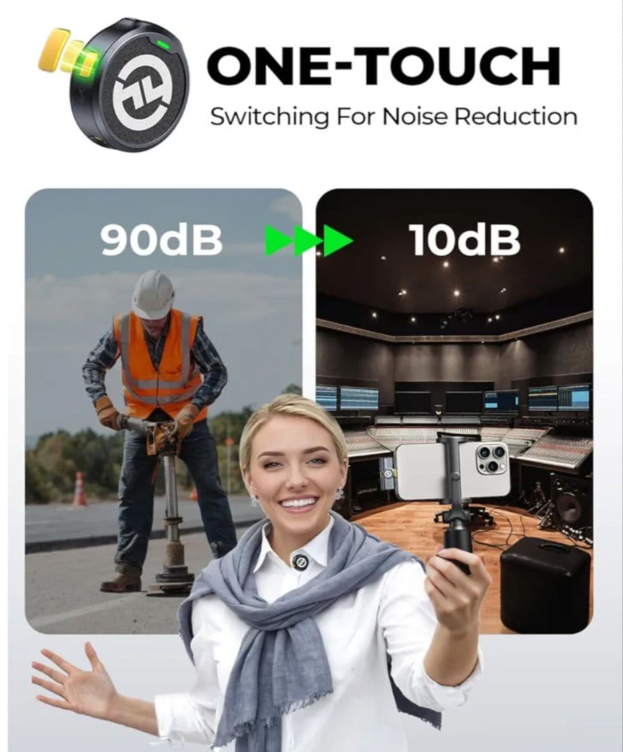 割引/Hollyland-Lark M2-ワイヤレスマイク-ノイズキャンセル機能