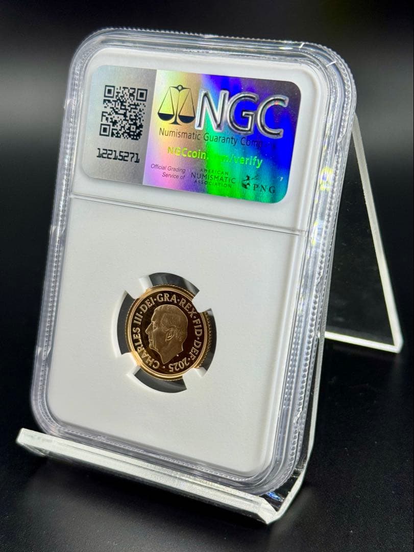 2025 チャールズ3世 ロイヤルアームズ 1/2ソブリンPF70UC FODI