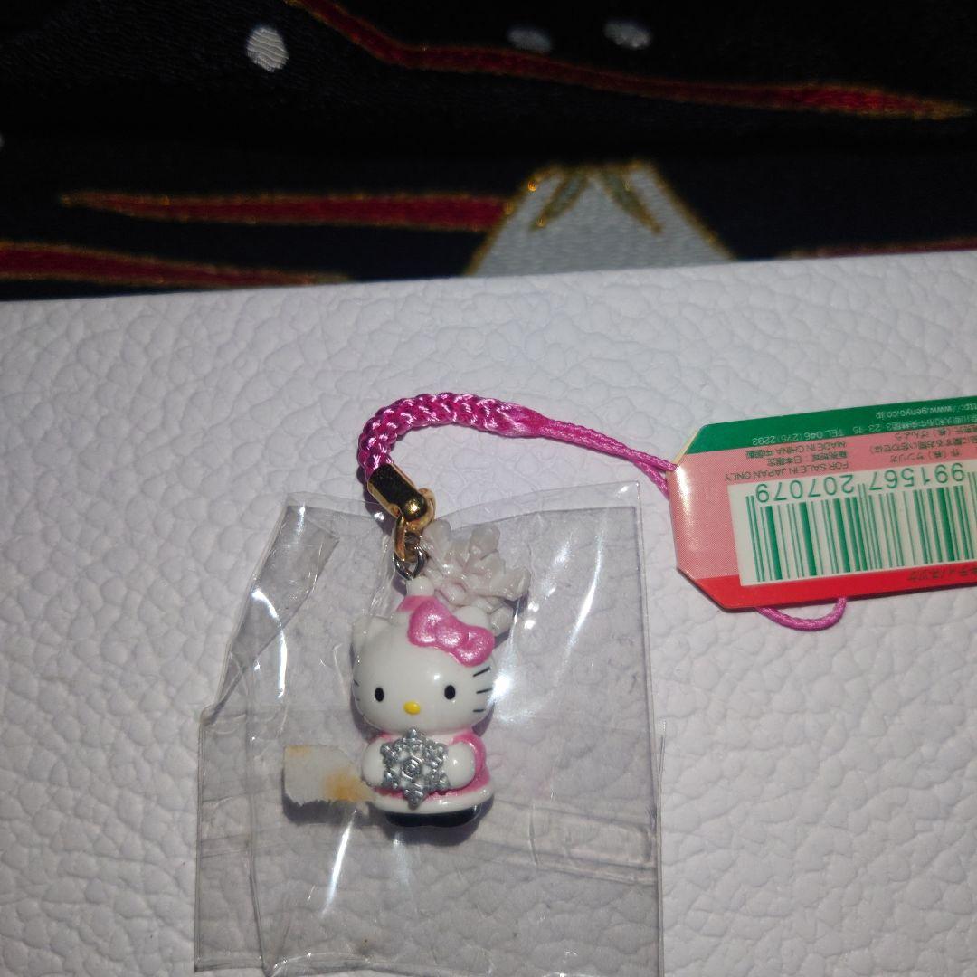 ハローキティ　根付　クリスマス　雪の結晶　2002年