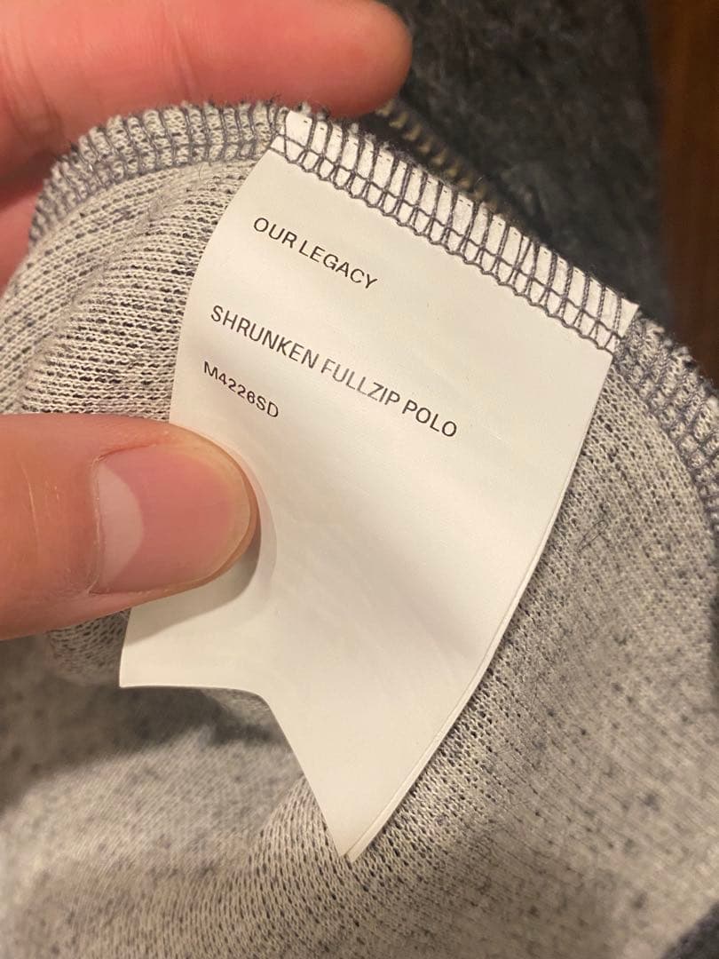 トップス OUR LEGACY SHRUNKEN FULLZIP POLO 46