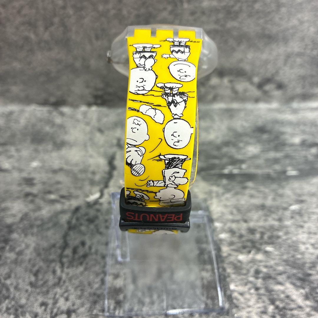 美品　スウォッチ　スヌーピー　ピーナッツ　時計　イエロー　チャーリーブラウン