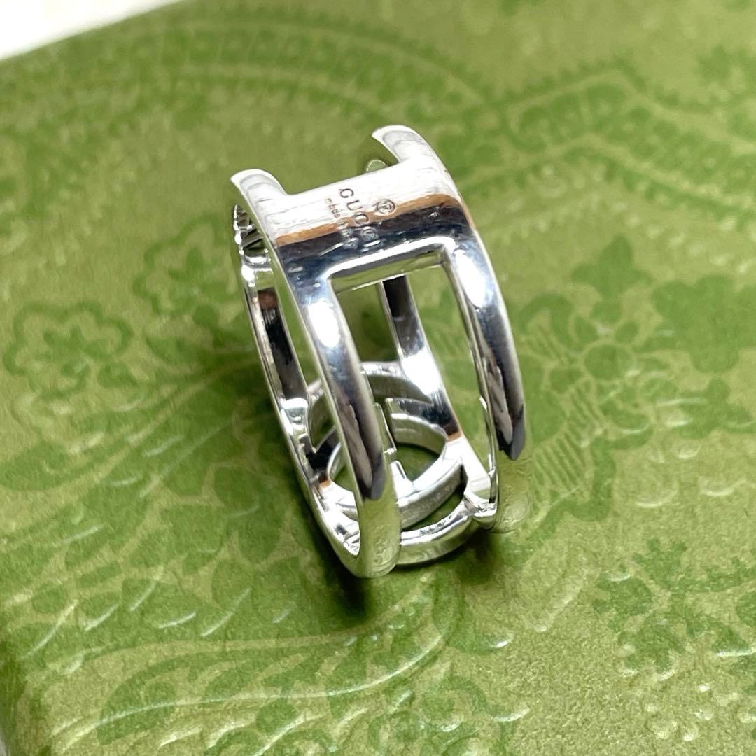 GUCCIグッチ インターロッキングGGリング　15号　メンズ/レディース