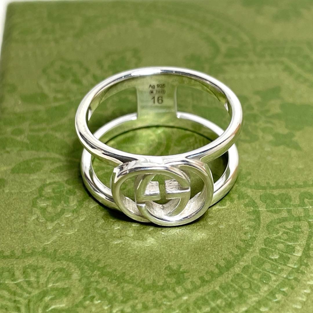 GUCCIグッチ インターロッキングGGリング　15号　メンズ/レディース