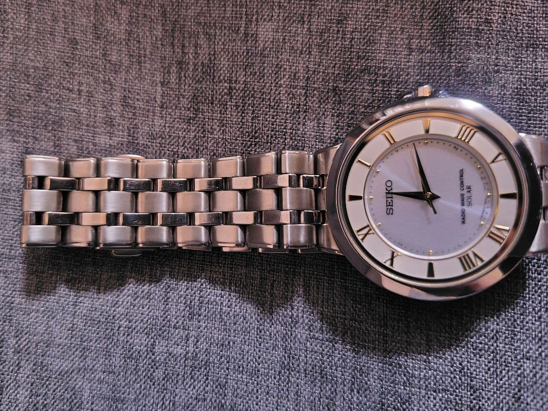 SEIKO ソーラー電波時計 ドルチェ 3B21-OAMO 稼働品 メンズ