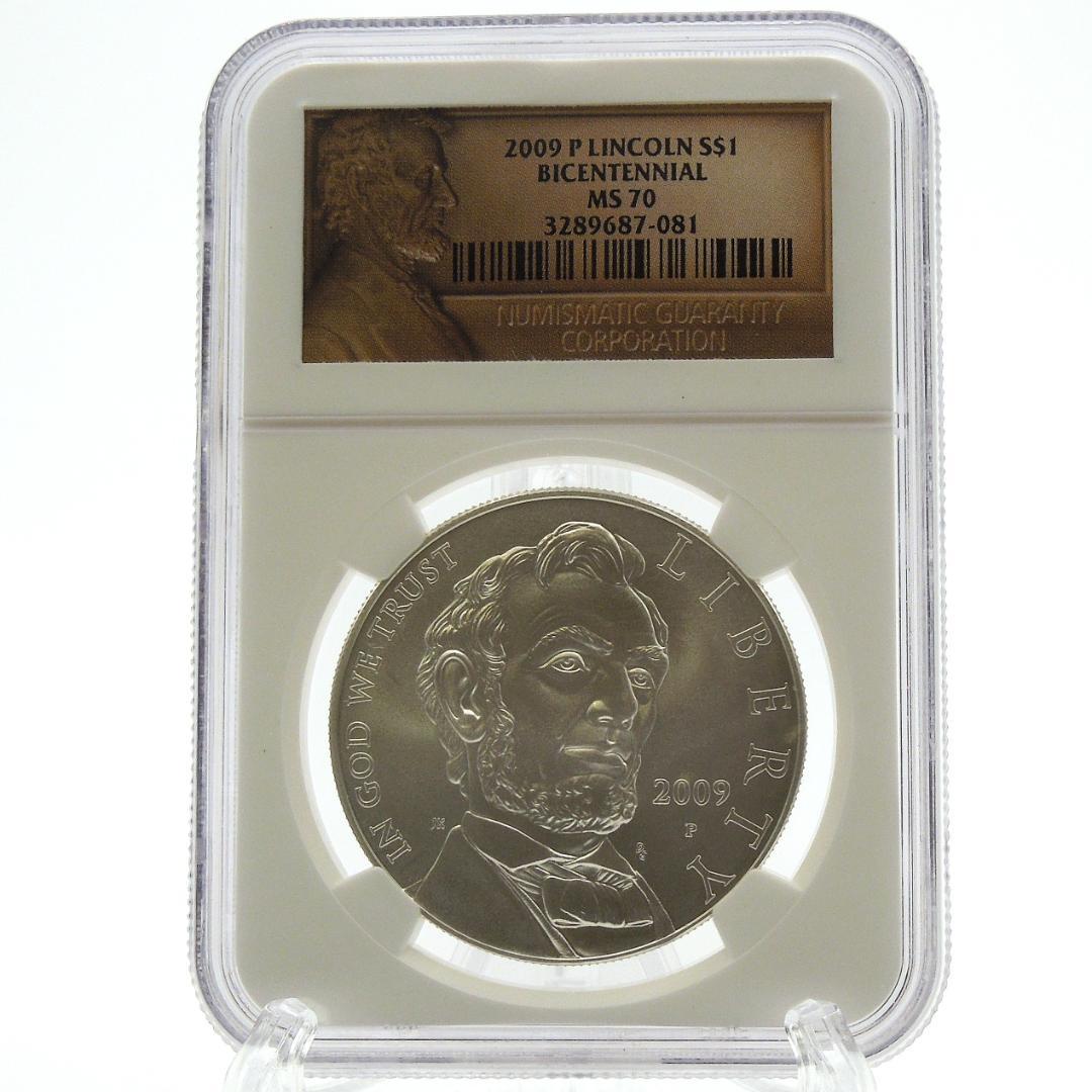 ★解説カード付 NGC MS70 リンカーン 銀貨 2009 アメリカ