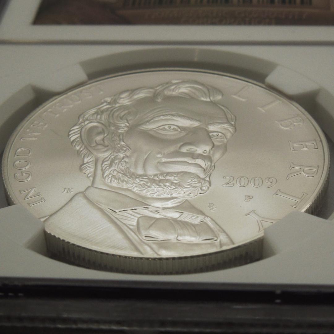 ★解説カード付 NGC MS70 リンカーン 銀貨 2009 アメリカ