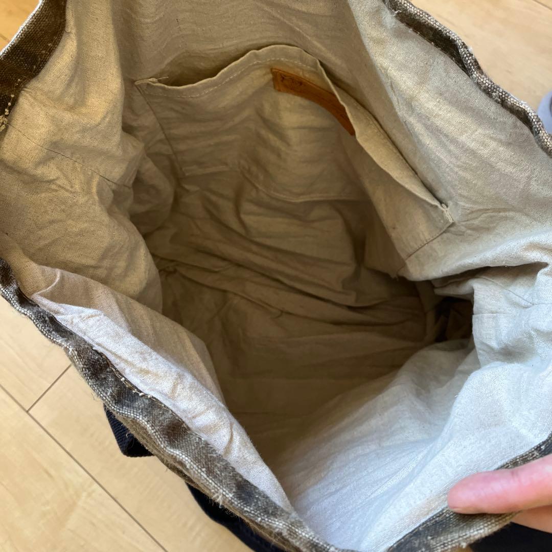 ブラウンキャンバストートバッグ