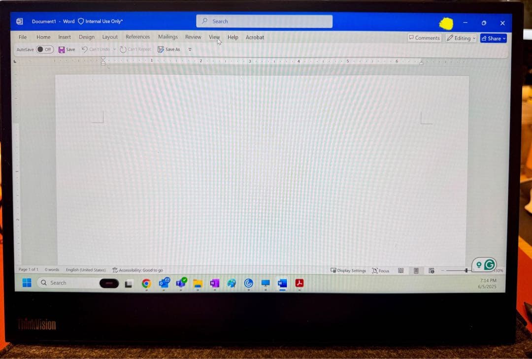 Lenovo レノボ ThinkVision M14t 62A3UAR1JP