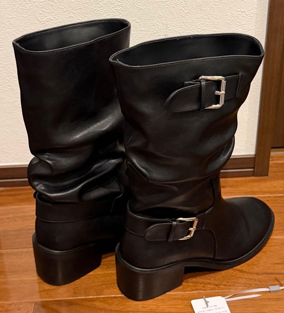 snidel ルーズバックルショートブーツ Lサイズ