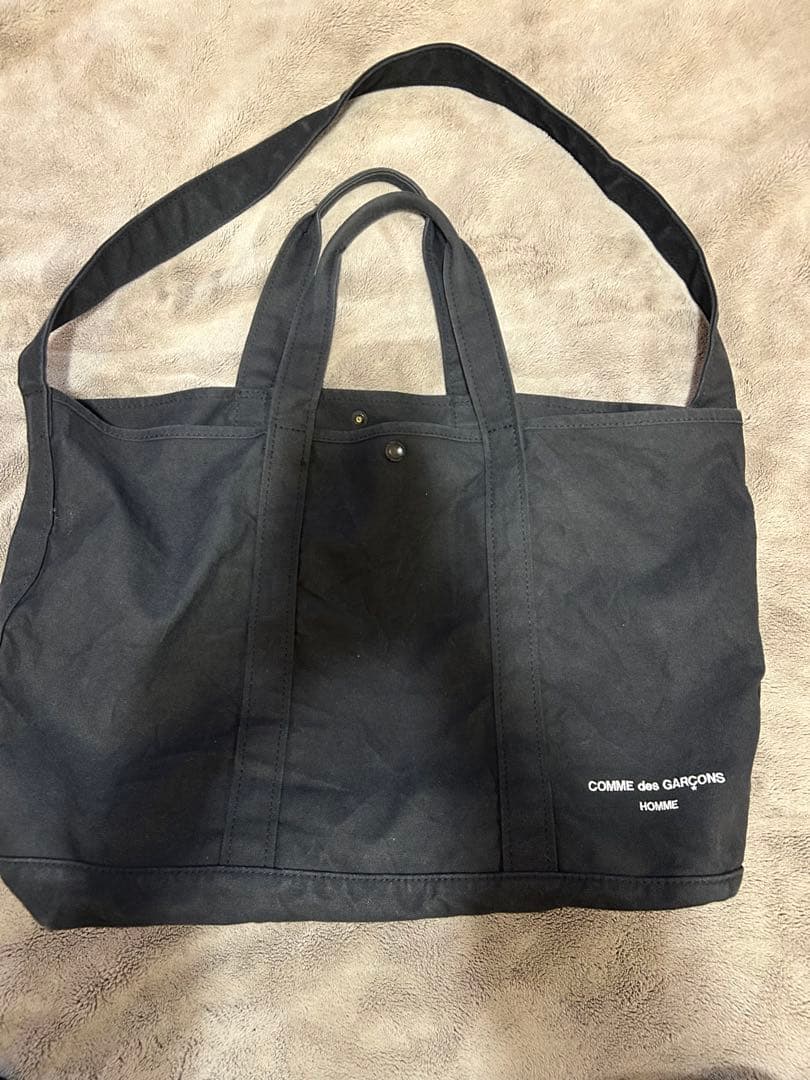 COMME des GARÇONS HOMME ブラックトートバッグ