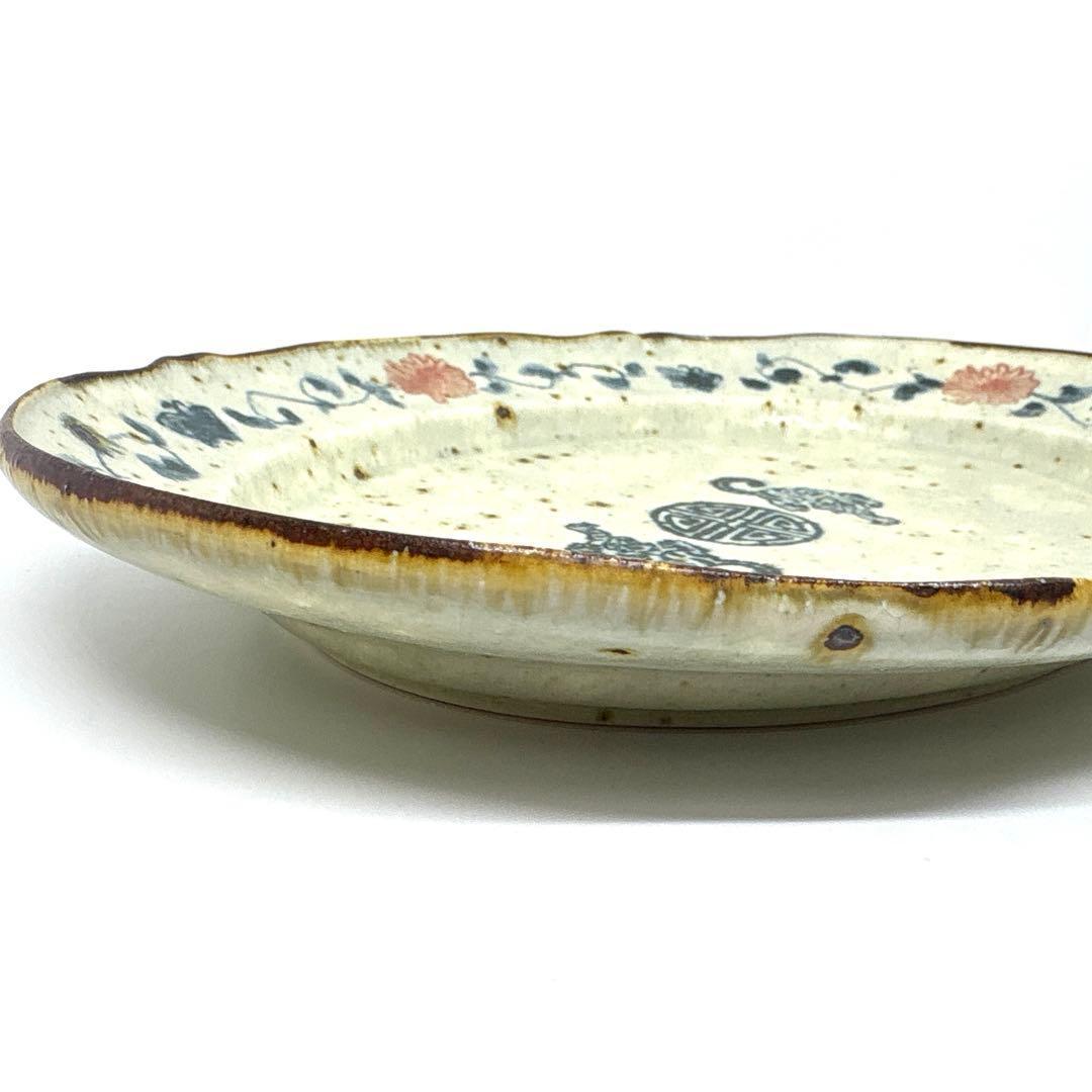 市野吉記 コウホ窯 大皿 オーバルプレート 南安手 シノワズリ